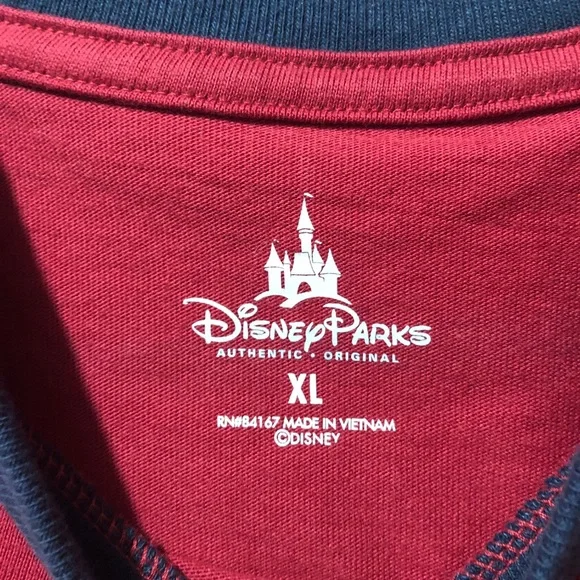 Disney Parks Boys XL Mickey 1971 Stamp Trim Crew Short Sleeve T-Shirt - Picture 7 of 7